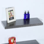 Modern and Contemporary Black Oak Floating Shelf