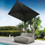 6.5 Ft Square Green Market Umbrella and Patio Umbrella with Tilt and Crank