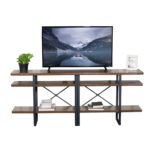 Open Antigue Wood Shelves 4-tier Entertainment TV Stand