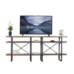 Open Antigue Wood Shelves 4-tier Entertainment TV Stand