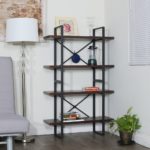 4-Tier Industrial Open Etagere Bookcase