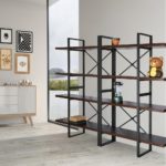4-Tier Wider Metal Frame Etagere Bookcase