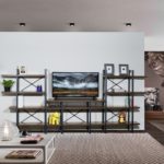 Open Antigue Wood Shelves 10-tier Entertainment TV Stand
