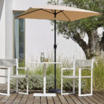 6.5 Ft Tan Market/Patio Umbrella with Base Included