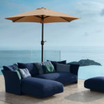 7.5 Ft Tan Patio Umbrella with Tilt and Crank