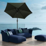 7.5 Ft Green Market/Patio Umbrella with Tilt and Crank