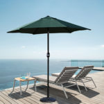 7.5 Ft Green Market/Patio Umbrella with Base Included
