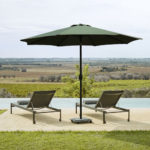 9 Ft Green Patio Umbrella with Tilt and Crank
