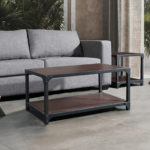Modern Wood and Metal Coffee Table