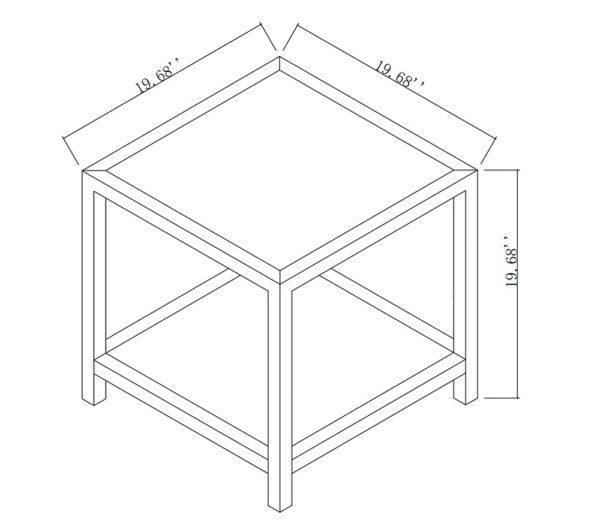 Wood and Metal Coffee and End Table Set - Image 3